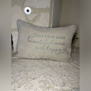 Rodeo Home accent pillow “There are so many beautiful reasons to be happy”